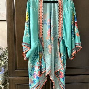 Flying Tomato Turquoise Kimono